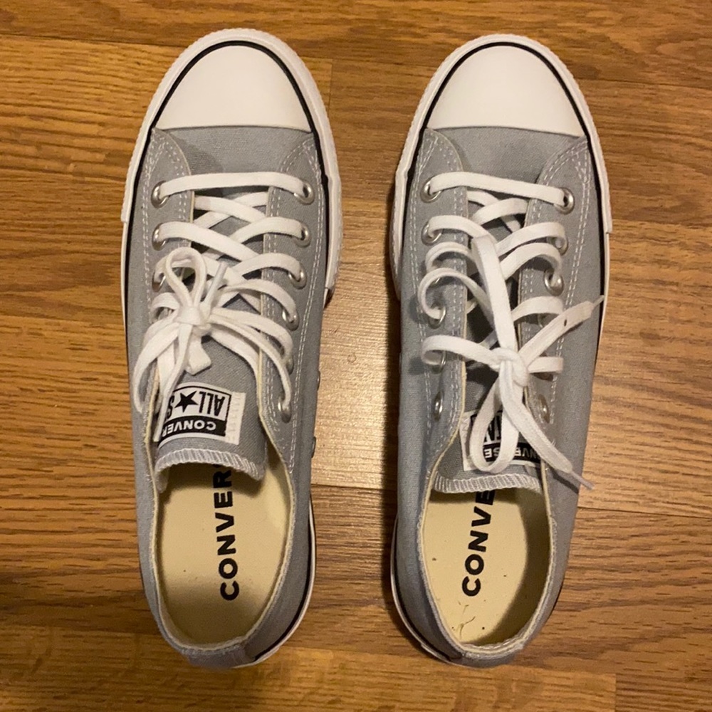 Grey platform converse Chuck Taylor  size 7